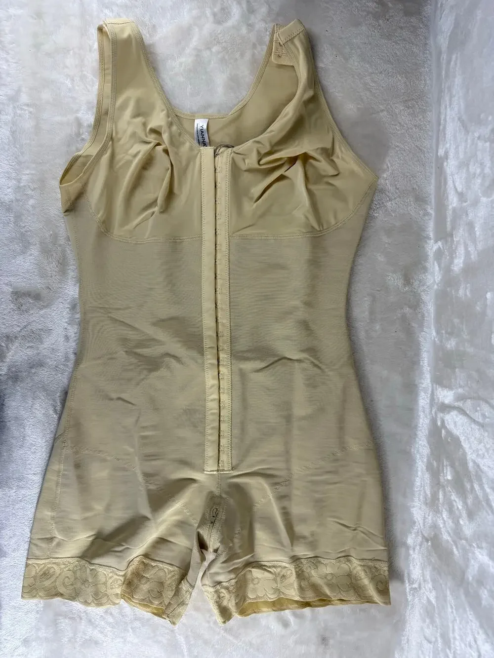 Yianna Fajas Columbianas Shapewear Women's Size M 7275 Hook Front / Zip Crotch